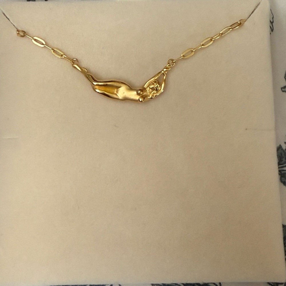 Awe Inspired divine feminine pendant gold
